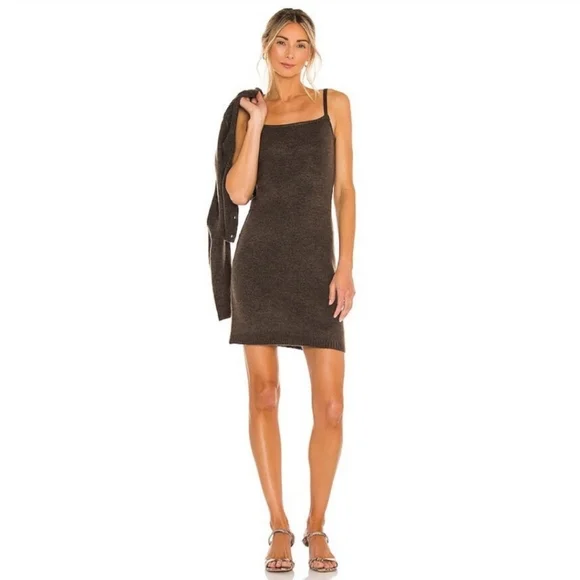 Line & Dot | Dresses | Line Dot Revolve Haven Sweater Tank Mini Dress  Chocolate Brown Small S | Poshmark